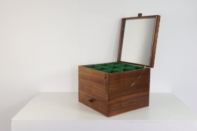 Mid-Century modern Scandinavian design rosewood jewelry box 1960s