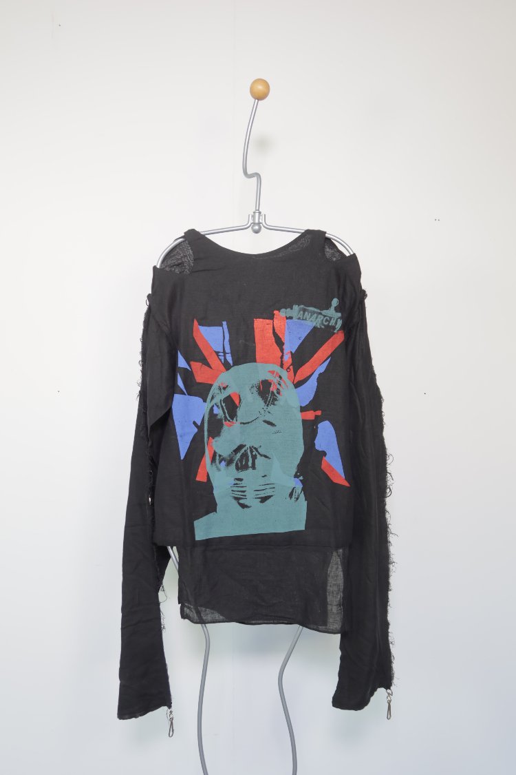 Vintage BOY London punk muslin anarchy long sleeve by Vivienne Westwood 1980s