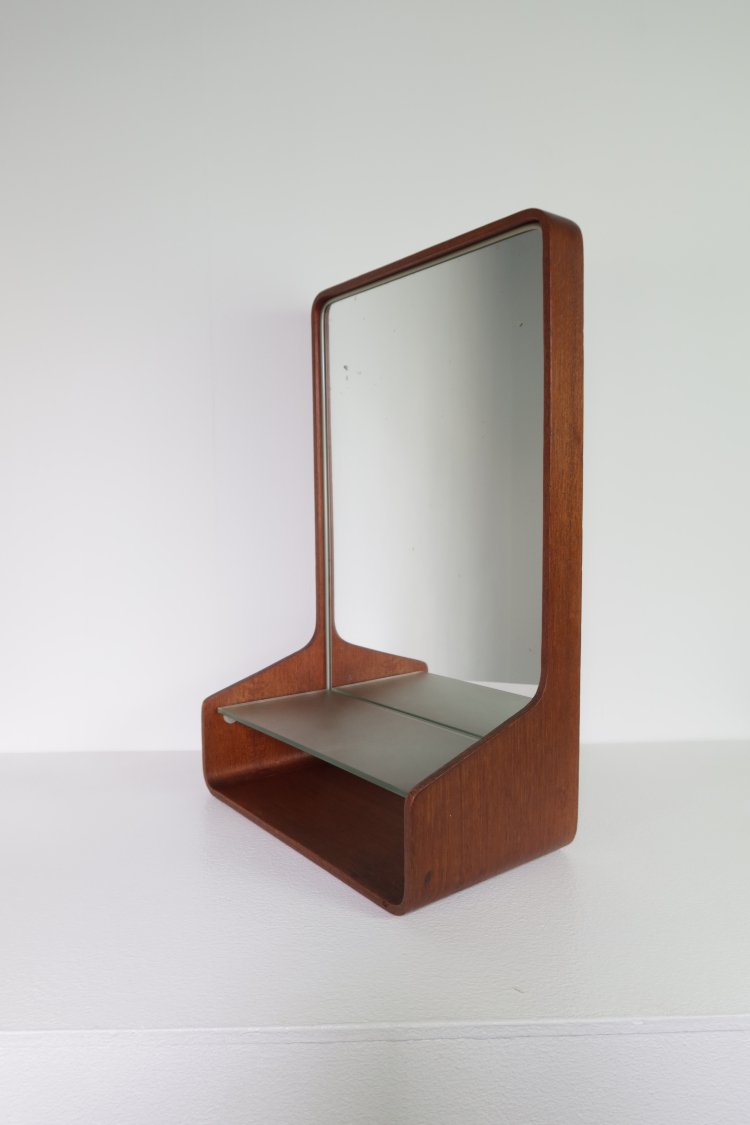 20th Century teak Euroika mirror by Friso Kramer for Auping 1963