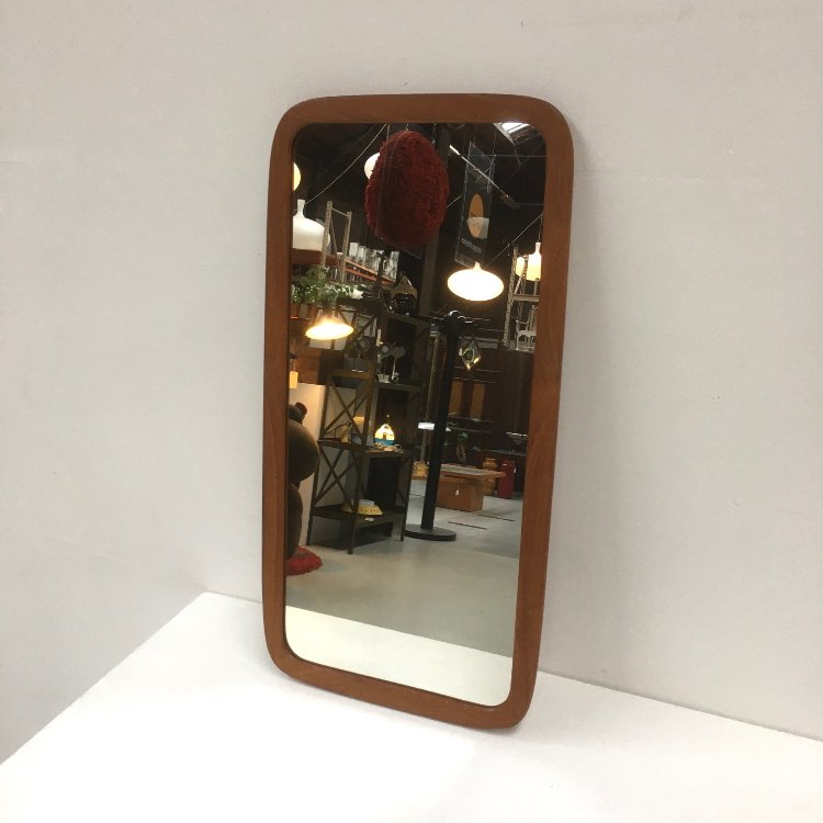Mid-Century modern large teak Danish mirror 1960s