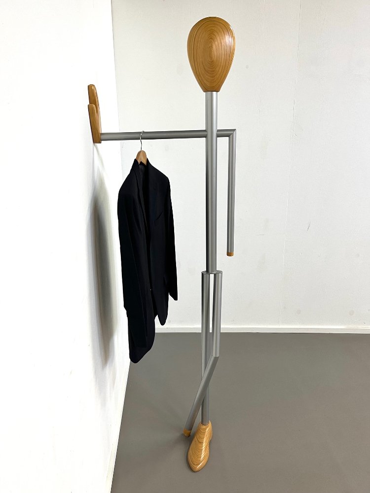 Postmodern wall-mounted coat hanger in the shape of a human 1990s