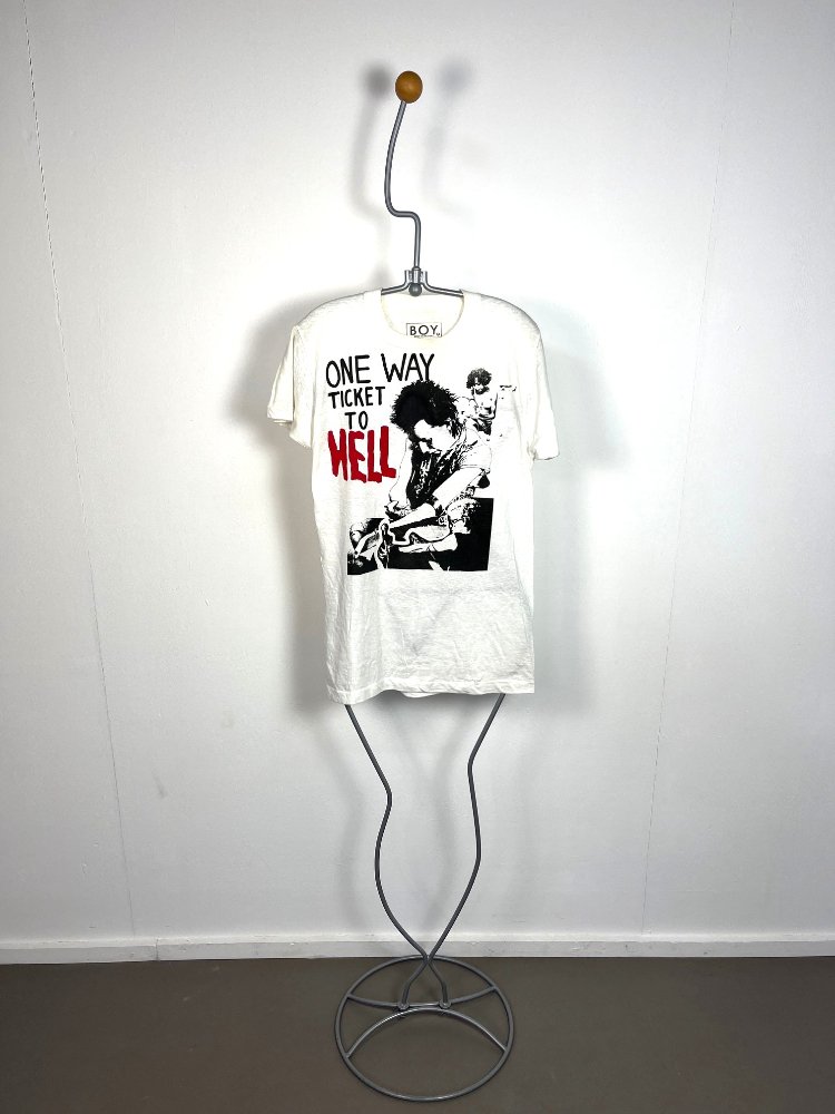Original Boy London Punk shirt, Sid Vicious ONE WAY TICKET TO HELL 1980s 