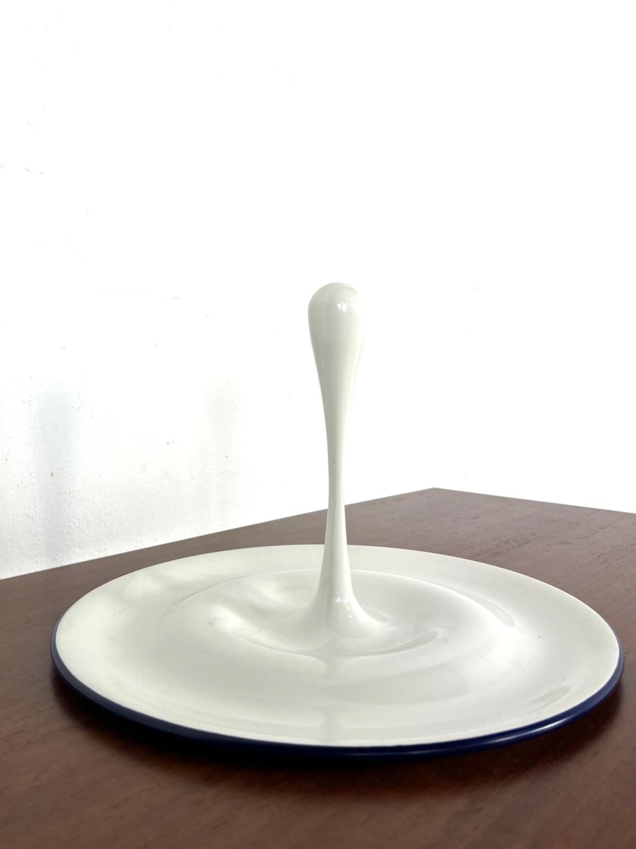 White enameled fruit bowl by Gijs Bakker for Keltum Royal VKB, 2000