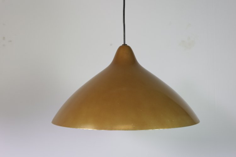 Mid-Century modern aluminum pendant lamp by Lisa Johansson Pape for Orno 1950s