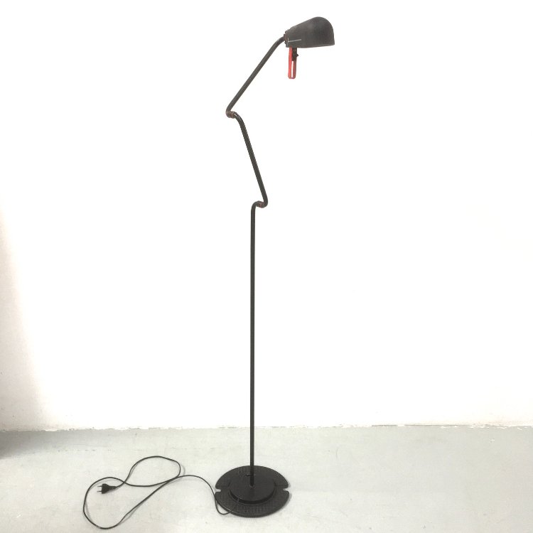 20th Century post modern bendable floor lamp by Hannes Wettstein for Belux Spain 1980s