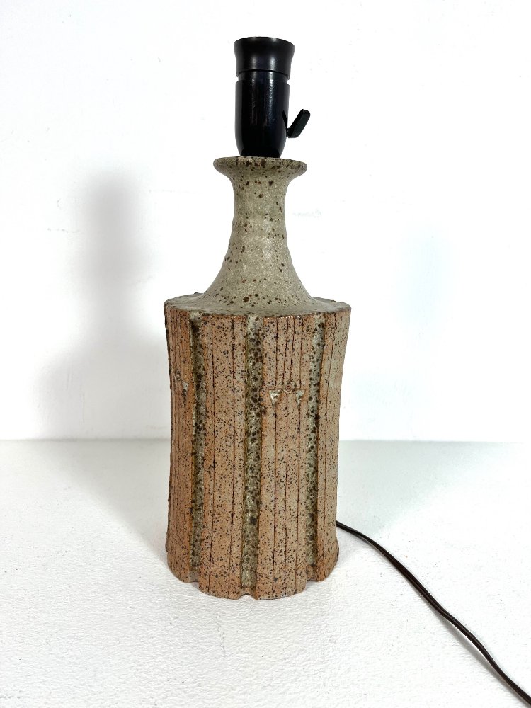 Mid-Century modern Danish stoneware table lamp by Tue Poulsen 1960s