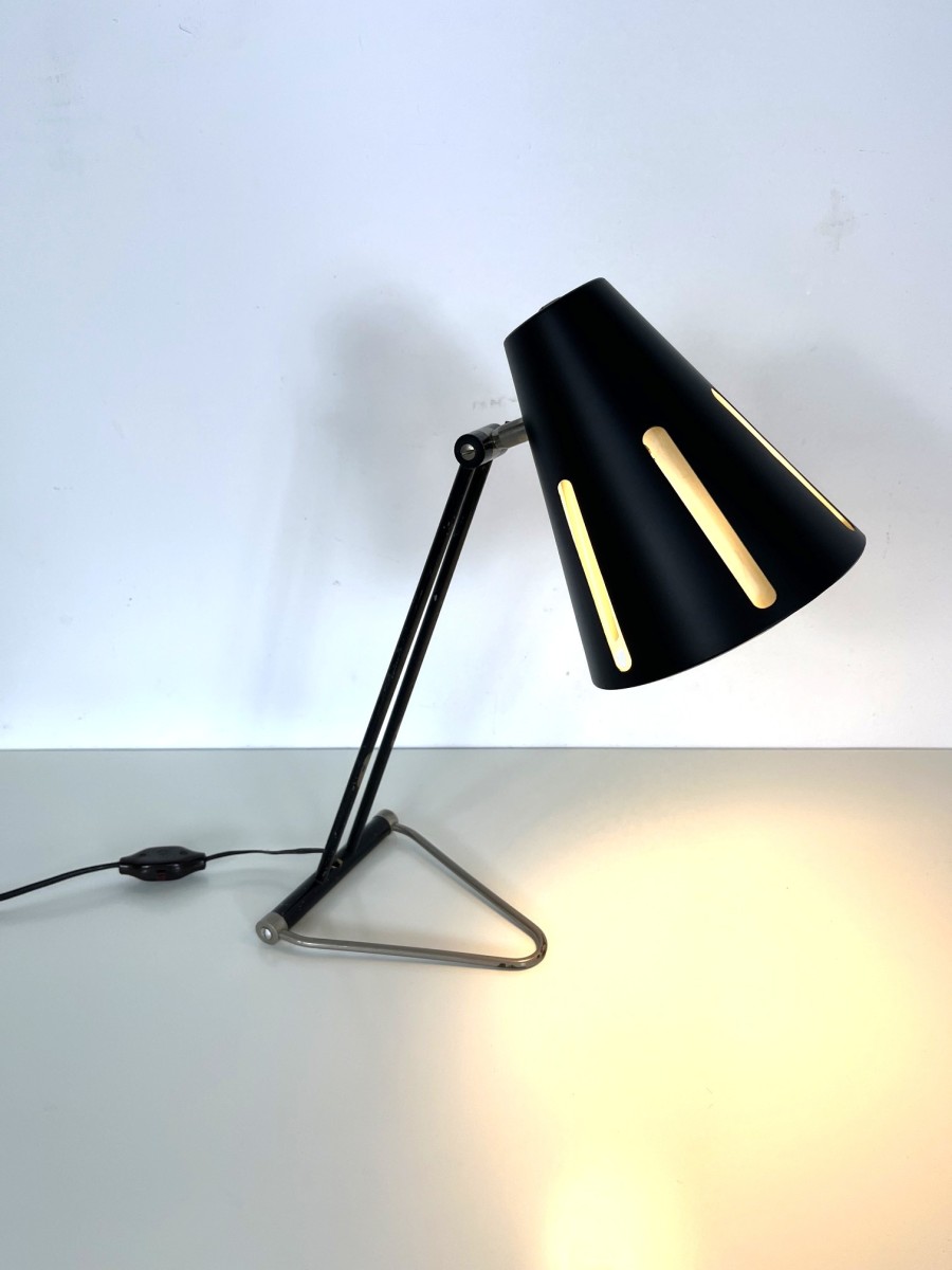 Model 1 Sun series desk lamp by H.Busquet for Hala Zeist, 1950s