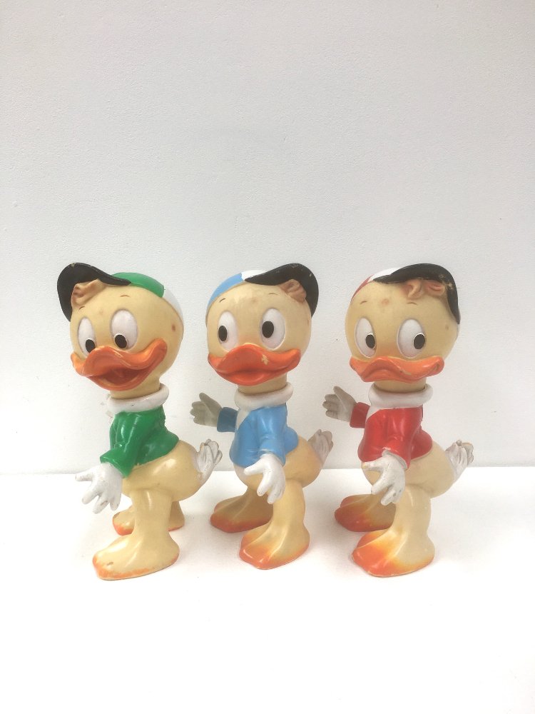 20th Century vinyl Walt Disney productions Huey Dewey and Louie dolls 1962