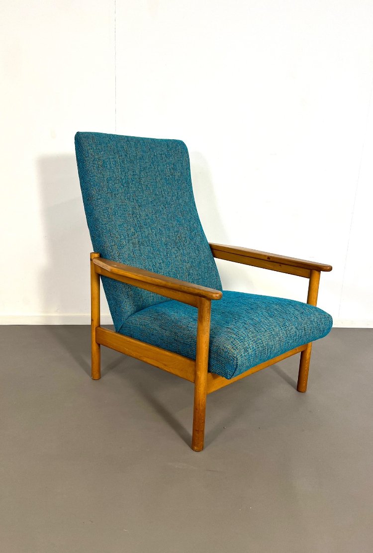 20th-Century Scandinavian highback ashwood armchair 1960s