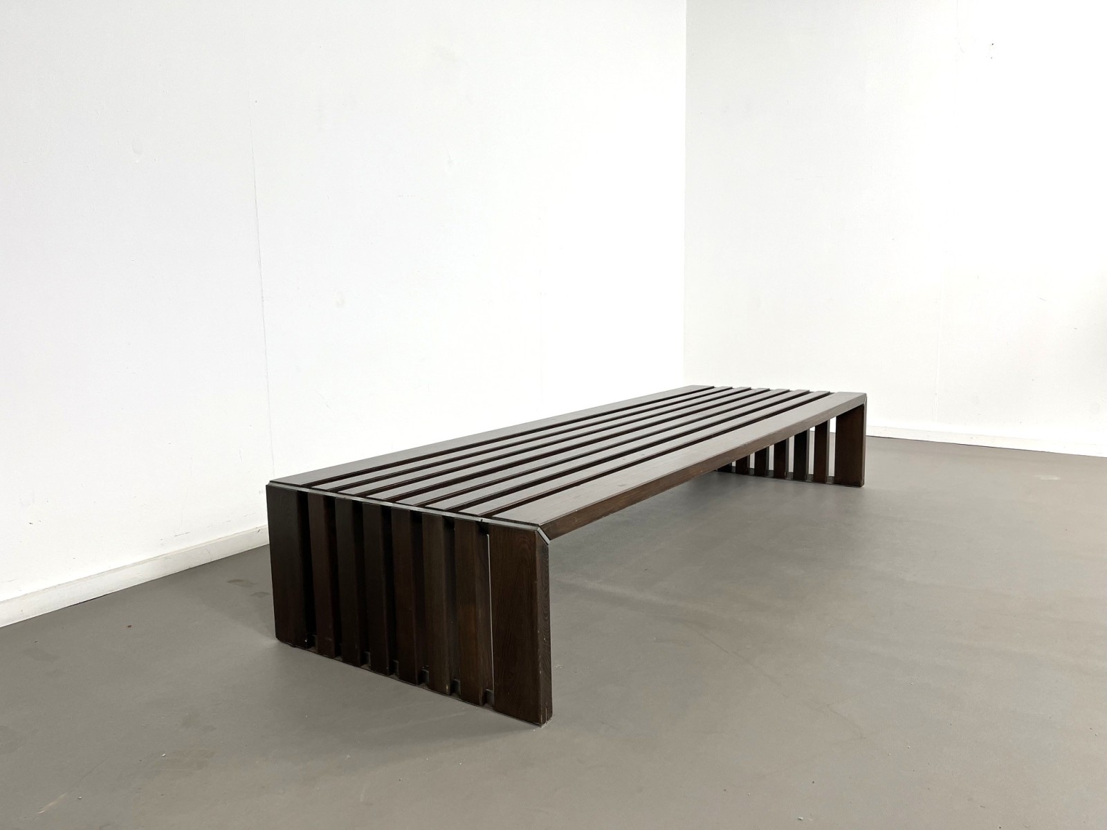Slatted bench by Walter Antonis for 't Spectrum, 1970s