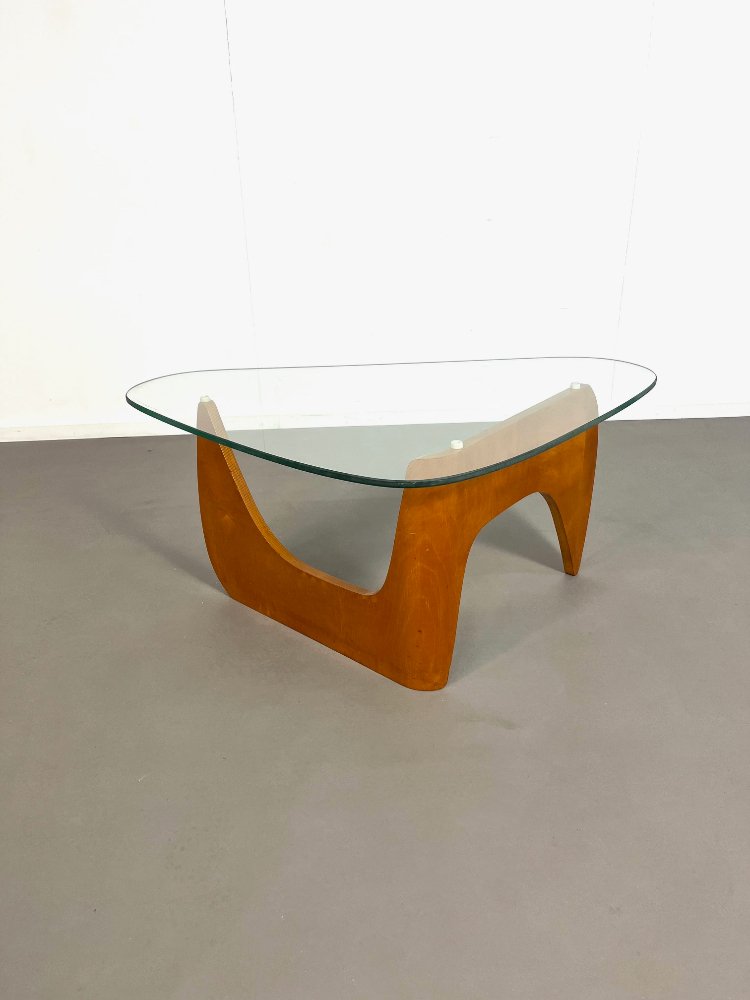 Mid-century modern birch plywood coffee table by Wilhelm Lutjens for Den Boer 1953